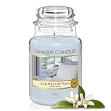 Yankee Candle Duftkerze im Glas (groß) | A Calm & Quiet Place | Kerze mit langer Brenndauer bis zu 150 Stunden | Perfekte Geschenke für Frauen