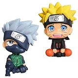 Naruto PVC Actionfiguren Set - 2 Stück Modell Figuren, Desktop Ornaments, Sammler Zubehör, Geschenk für Kindergeburtstag