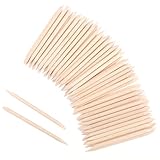 200 Stück Orange Sticks für Nägel Holz Nagelhautschieber Schleifstäbchen Doppelseitig Feine Detailing Schleifsticks Nagelhautschieber Entferner Maniküre Pediküre Werkzeug