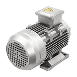 Elektro Motor, 1.5KW 380V Elektromotor, Schutzgrad IP55, Schaftdurchmesser 19mm, 1405 U/min 50Hz Dreiphasen-Motor für Ventilatoren, Pumpen, 34.1x17.5x21.3cm