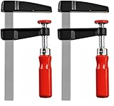 BESSEY Druckguss-Schraubzwinge LM15/5, Spannweite 150 mm Ausladung 50 mm, Ober-/Unterteil aus bruchfestem schwarz beschichtetem Zink-Druckguss, Gewicht 0,27 Kg (Packung mit 2)