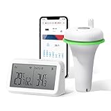 INKBIRD WiFi Schwimmendes Poolthermometer, IBS-P02R mit IBS-M2 WiFi Gateway Kombinationsset, App Steuerung, 9 Kanal Moni