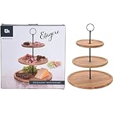 EH Excellent Houseware Plätzchenform mit 3 Ebenen, Ø 28 cm, Bambus