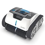 WYBOT Poolroboter Akku für 110 Mins, Vollautomatisch Poolreiniger Boden, Wasserlinie, Wandreinigung, Poolsauger mit Navigation & Routenplanung, für Pools über oder im Boden bis zu 120 ㎡ (Weiss)