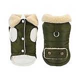 MOTTDAM Hunde-Wintermantel,weiche Fleece-gefütterte Hundejacke,Winter,winddicht,wasserdicht,warmes Fleecefutter,Hundekleidung,Winterwarme Welpenkleidung für kleine,mittelgroße große Hunde Größe