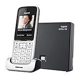 Gigaset SL450A GO - Schnurloses Analog & VoIP-Telefon mit Anrufbeantworter - Bluetooth - brillantes Farbdisplay - großes Adressbuch - top Sprachqualität - einstellbare Audioprofile, platin-schwarz