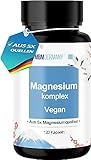 MBMGermany® Magnesium Komplex [HOCHDOSIERT] Magnesiumcitrat, Magnesiumoxid, Magnesiumbisglycinat, Magnesiummalat, Magnesiumscorbat - Laborgeprüft in Deutschland