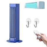 Breeze Max Air Cooler, Tragbare Klimaanlage Kühlventilator Leise,Mini Klimageräte Kühlventilator ohne Bohren mit 3 Geschwindigkeitsstufen für Schlafzimmer, Küche & Büro, Wandmontage möglich (Blau)