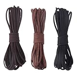 3 Farben 5M x 3mm Lederschnur Lederband,Faux Faden...
