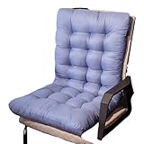 Gartenmöbel Rückenlehne Sitzkissen Kissen mit festem Kern, weich und bequem, Bürostuhl-Relaxkissen(Blue,45x85cm (17x33inch))