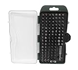 Brüder Mannesmann Bitsatz, 100-teilig - Bit-Set aus Chrom-Vanadium-Stahl - mit allen gängigen Bits, Sicherheitsbits, magnetischem Bithalter und Adaptern - M29892