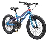 BIKESTAR Kinder Fahrrad Aluminium Mountainbike mit V-Bremse für Mädchen und Jungen ab 5 Jahre | 18 Zoll Kinderrad MTB | Blau