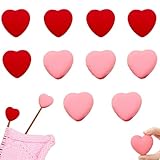 10 Stück Maschenstopper, Silikon Maschenstopper für Stricknadeln, Herzförmige Stricknadel Stopper, Nadelstopper für Stricknadeln, Stricknadelspitzenschutz für Stricknadelkappen, Strickwerkzeuge