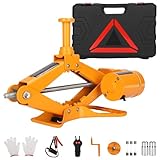 ROGTZ Elektrischer Scherenwagenheber-Satz, 3 Tonnen 12 V, tragbarer Autolift mit 41,9 cm Reichweite für SUV/Limousine, Wagenheber für Reifenwechsel und Notfälle am Straßenrand