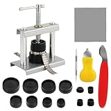 Uhr Presse Set für Uhren Reparatur,Uhren Batteriewechsel Werkzeug, Uhrenschließer Einpresswerkzeug Gehäuseschließer,Uhrendeckelpresse mit 12 Matrizen,Uhr Reparatur Werkzeug,Nur für Runde Zifferblätter