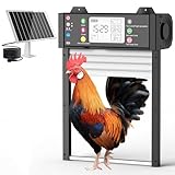 Automatische Hühnerklappe Solar mit LCD Display, App-Steuerung, WiFi Automatische Tür für Hühnerstall Timer und Lichtsensor, mit Fernbedienung, 5 Modi Hühnerklappe