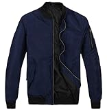 SUNDAY ROSE Herren Bomberjacke Leichte Freizeitjacken Windjacke Outluper, Dunkelblau, L, Dunkelblau, L