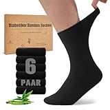 Niorasen Bambus Diabetikersocken, 6 Paar Diabetiker Socken...