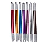 MAGICLULU 7 Stück Teiliges Doppelkopf microblading stifte aus Wasserdichter Tragbarer Augenbrauenstift für Tattoo shop und Professionelles Farben für Präzises Styling