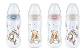 NUK First Choice Babyflasche | 6-18 Monate | Temperature Control Anzeige | 300 ml | Anti-Colic-Ventil | BPA-frei | Trinksauger aus Silikon | Disney Winnie Pooh