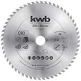 kwb Kreissägeblatt 250 x 30 mm, Made in Germany, grober schneller Schnitt, Sägeblatt geeignet für Brennholz und Schalungen