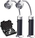 DailyAdorn Grill Licht, Magnetische Grilllampe Outdoor BBQ Licht Set Flexibel Grill Lampen Grill Lichter BBQ Zubehör - 360 Grad Drehwinkel 2 Pack, Schwarz