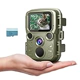 Dsoon Mini Wildkamera, Wildtierkamera 12MP 1080p IP66 Wildkamera mit Bewegungsmelder Nachtsicht, Wildkamera Handyübertragung, Wildkamera Testsieger mit 32G Speicherkarte