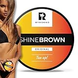 BYROKKO Shine Brown Bräunungsbeschleuniger Sonnencreme (210 ml), Bräunungscreme Wirksam in Solarium und im Freien, Erzielen Sie eine natürliche Bräune mit natürlichen Inhaltsstoffen