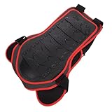 WOONEKY Schutzweste Motorrad Schutzausrüstung mit Rücken Schulterpolster Verschleißfest Verstellbar Atmungsaktiv für Radfahren Motor Outdoorsport Rot