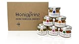 Honigprinz 28 g Honiggläser 6er Set - Familien-Imkerei - 100% Deutscher Honig - Probierset/Geschenk Set - Ideal zum Verschenken