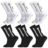 Apricitie 6 Paare Fußball Socken Männer, Fußball Sportsocken Anti-Rutsch Fussball Socken Fußballsocken für Herren Damen