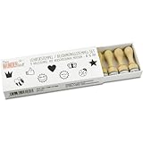 Frau WUNDERVoll® 9 LEHRERSTEMPEL aus Holz, Durchmesser: 1,5 cm/Ministempel Motivstempel Textstempel Gummi Holz Gummistempel Stempel Gastgeschenk Stempel Hochzeit Dekostempel
