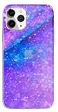 Berkin Arts Kompatibel mit iPhone 12 Pro Max Klare TPU-Hülle Glitter mit Klassisches Glänzendes Bling Glitzerndes Design Lila für Männer Frauen