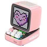 Divoom Ditoo Pixel Art LED Tragbarer Bluetooth Lautsprecher, 256 Programmierbares LED Panel mit Party Licht, Smart Digital Tischuhr, Gaming Musikbox unterstützt TF Karte & Radio