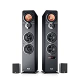 Teufel Ultima 40 Aktiv Surround 4.0 - Aktiv Standlautsprecher mit Kabellosen aktives Rear-Speaker, Bluetooth aptX, Dolby Audio, HDMI ARC CEC - schwarz