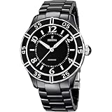 Festina Damen Uhr Analog Edelstahl Keramik Schwarz - Quarzwerk - Mineralglas hochresistent - 5 ATM wasserdicht - Special Prices F16621/2