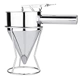 TheStriven Pfannkuchen Teigspender Kolbentrichter Küchentrichter Fülltrichter Edelstahl Teigportionierer Edelstahl Backtrichter Trichter mit Stand Batter Trichter für Hauptküchen Bäckerei Gebrauch