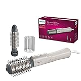 Philips AirStyler Serie 7000 – Haarstyler mit rotierender Volumenbürste aus Turmalin-Keramik und 2 Styling-Aufsätzen (Modell BHA710/00)