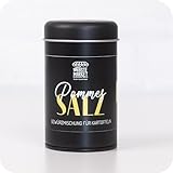 130 g Pommes Frites Salz Dose| Pommes Gewürzsalz | Ideal für Kartoffeln | Pikantes Pommes Gewürz | Taste Market