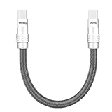 chubbycable Kurzes USB-C-Kabel, 240 W, Schnellladekabel, Nylon, geflochten, Typ C-Ladekabel für Powerbank, Handys, Tablets, grau, Typ-C auf Typ-C, 4 m