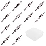 KURUGEILI 12 pcs 100 Korn Bogenschießen Pfeil Feld Punkte Schraube in Pfeilspitzen für Recurve Bogen, Compound Bogen Pfeil Bolzen Jagd Bogen Pfeil Ziel Praxis