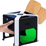Desktop-Lasergravierer, 2-in-1-Schneidemaschine, Pro-Lasergravierer, 0,05 mm Genauigkeit, für Holz, Vinyl, Leder, DIY-Kunst, Logo-Design