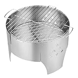 Holzkohlegrills, Grill, ideal für den Außenbereich mit Lagerfeuer und aus Edelstahl, ohne Werkzeug