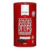 Xucker Schoko Drops Edelbitter 750g - Schokolade mit Xylit Zuckerersatz Vegane Schokodrops Zuckerreduzierte Süßigkeiten zum Backen (min. 75% Kakaoanteil)