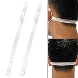 Einstellbarer Maskenhaken, 2 Maskenkette Lanyard Extender，Entspannen Sie Ihre Ohren ，Anti-rutsch Ohrband ，für Kinder Erwachsene Breakaway,Maskenhalter Strap Hanger mit Druckknopf Anti-Lost(White)