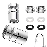 2er-Set Wasserhahn Luftsprudler Set - 360° Drehbar, M24 und 22 innengewinde Adapter - Perfekter Wasserhahn Aufsatz für Küche und Bad - Wassersparender Strahlregler für Wasserhahn