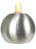 PFLANZWERK® Pflanzkübel Feuerschale Premium Edelstahl FEUERKUGEL XXL Tischkamin *Outdoor* *2 Jahre GARANTIE* *RUSSFREI* *RAUCHFREI* *DEUTSCHE MARKENQUALITÄT*