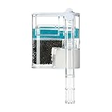 DONGKER Aquarium Filter zum Aufhängen 250L/H, DC 5V/2A 2,5W USB Aquarium Hang On Filter, Acryl Außenfilter mit Filter Baumwolle für Aquarium Becken mit Einer Höhe von 12 cm bis 35 cm