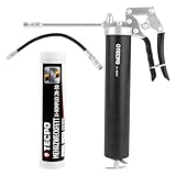 TECPO Hochleistungs Mehrzweckfett Li-Komplex 2N-30 1x 400g mit Einhand-Handfettpresse Langzeitfett Wälzlagerfett reibungs- und stoßmindernd Schmierfett mit Einhand Fettpresse