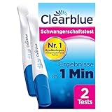 Clearblue Schwangerschaftstest Schnelle Erkennung, 2x Pregnancy Test, über 99 % zuverlässig, Ergebnis innerhalb von 1 Minute